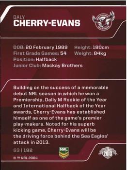 2013 ESP Traders #63 Daly Cherry-Evans Back